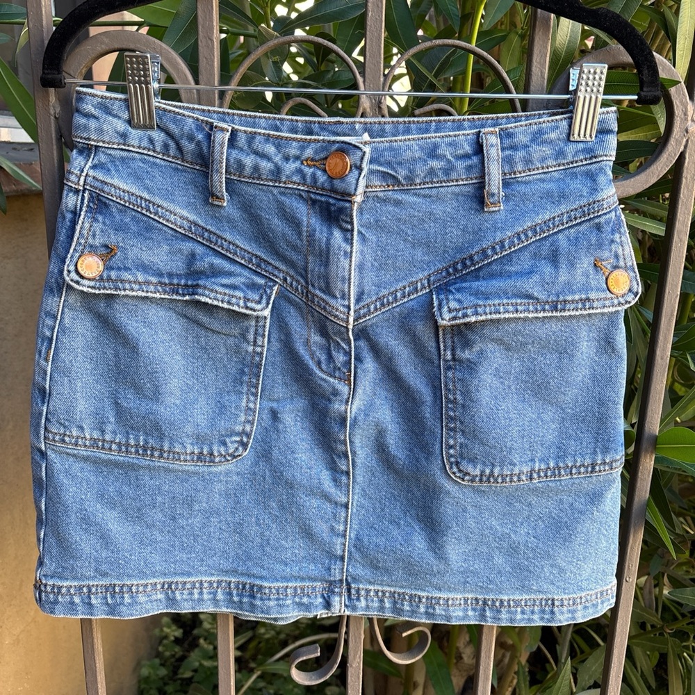 Avec Les Filles Denim Mini Skirt - size 4